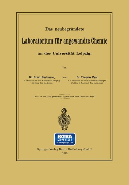 Produktbild: Das neubegr&uuml;ndete Laboratorium f&uuml;r angewandte Chemie an der Universit&auml;t Leipzig