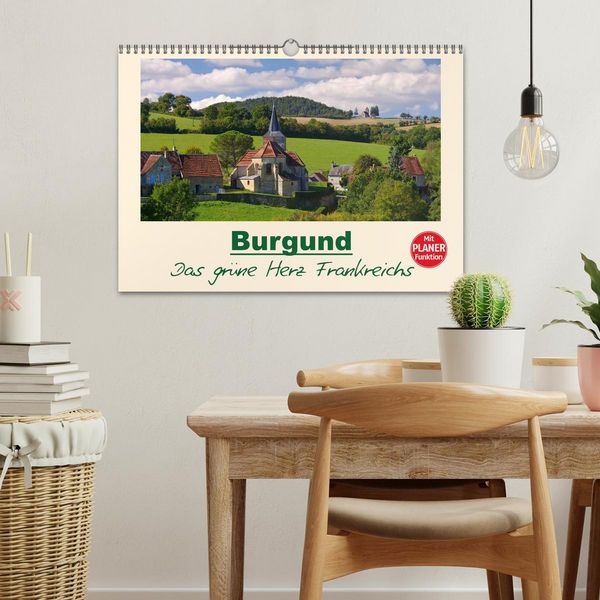 Produktbild: Burgund - Das gr&uuml;ne Herz Frankreichs (Wandkalender 2026 DIN A3 quer), CALVENDO Monatskalender