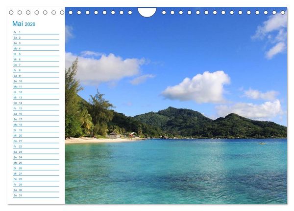 Produktbild: Franz&ouml;sisch-Polynesien - Trauminseln im S&uuml;dpazifik (Wandkalender 2026 DIN A4 quer), CALVENDO Monatskalender