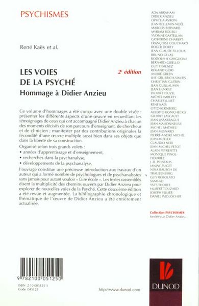 Produktbild: Les voies de la psych&eacute; - Hommage &agrave; Didier Anzieu - 2&egrave;me &eacute;dition