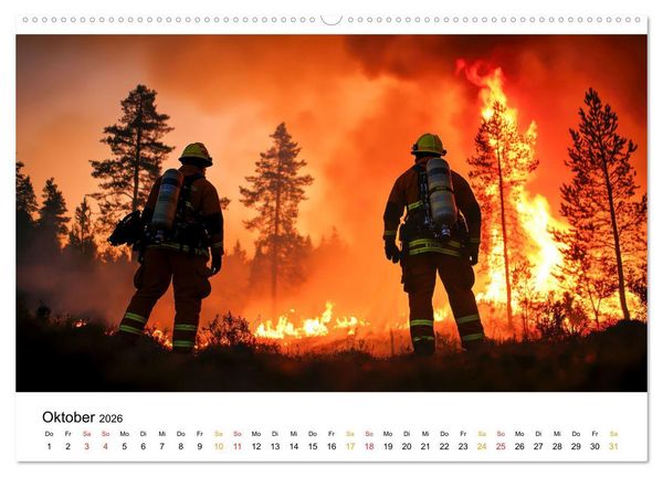 Produktbild: Firefighters - wenn die Erde brennt (Wandkalender 2026 DIN A2 quer), CALVENDO Monatskalender