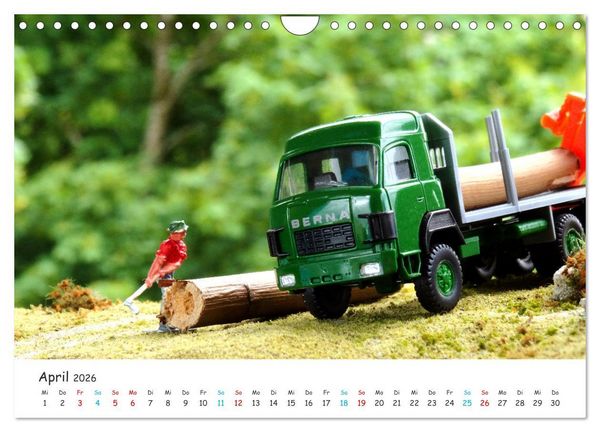 Produktbild: Autos auf der Modellbahn (Wandkalender 2026 DIN A4 quer), CALVENDO Monatskalender