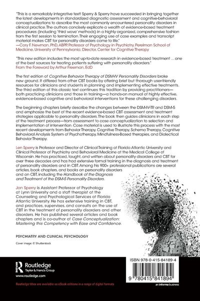 Produktbild: Cognitive Behavior Therapy of DSM-5 Personality Disorders