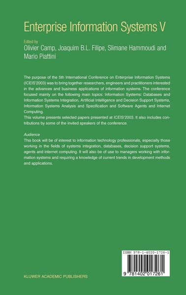 Produktbild: Enterprise Information Systems V