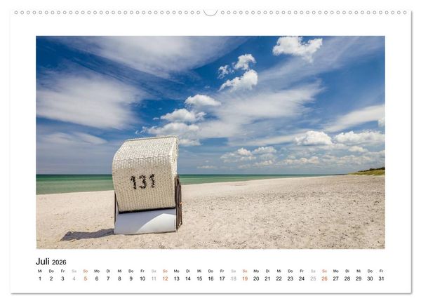Produktbild: Strandkorb Idylle (Wandkalender 2026 DIN A2 quer), CALVENDO Monatskalender