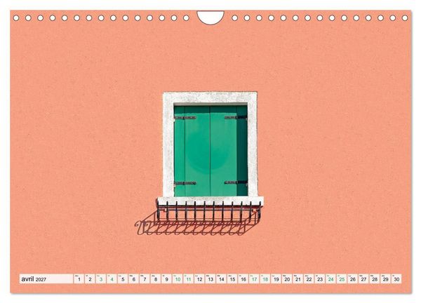 Produktbild: Burano et Minimalisme (Calendrier mural 2027 DIN A4 vertical), CALVENDO calendrier mensuel