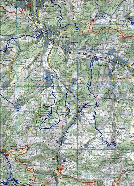 Produktbild: Hallwag Touren-Wanderkarte 9 Baselland