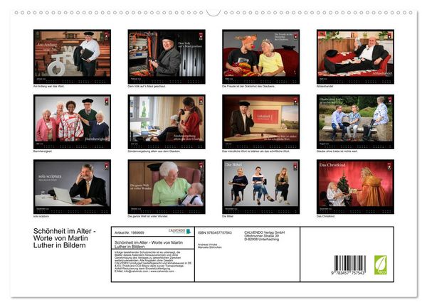 Produktbild: Sch&ouml;nheit im Alter - Worte von Martin Luther in Bildern (hochwertiger Premium Wandkalender 2026 DIN A2 quer), Kunstdruck in Hochglanz