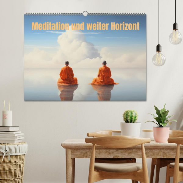 Produktbild: Meditation und weiter Horizont (Wandkalender 2026 DIN A2 quer), CALVENDO Monatskalender