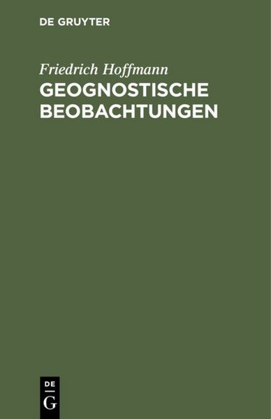 Produktbild: Geognostische Beobachtungen