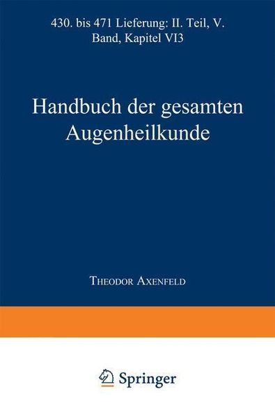 Produktbild: Handbuch der Gesamten Augenheilkunde