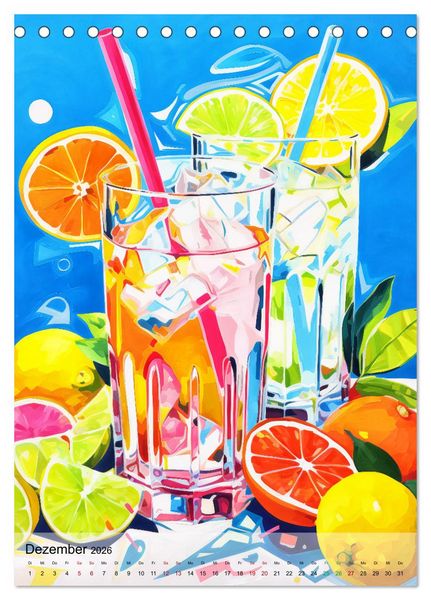 Produktbild: Abstrakte Cocktail-Palette! (Tischkalender 2026 DIN A5 hoch), CALVENDO Monatskalender