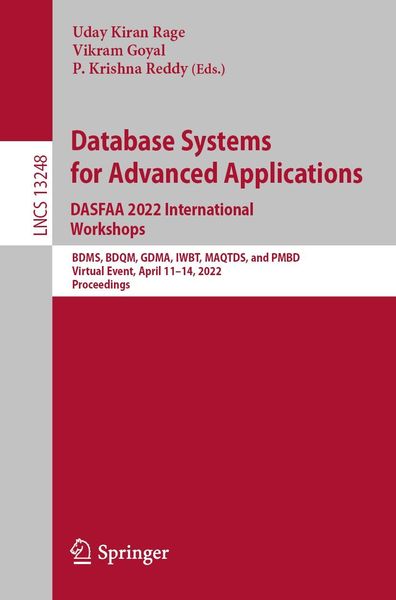 Produktbild: Database Systems for Advanced Applications. DASFAA 2022 International Workshops