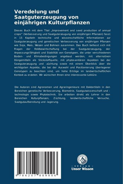 Produktbild: Veredelung und Saatguterzeugung von einj&auml;hrigen Kulturpflanzen