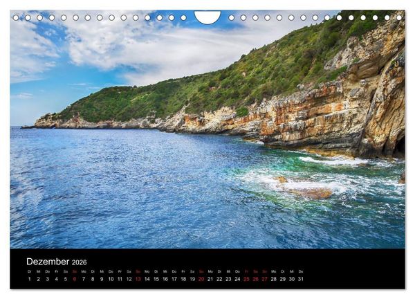 Produktbild: Von Korfu bis Antipaxos (Wandkalender 2026 DIN A4 quer), CALVENDO Monatskalender