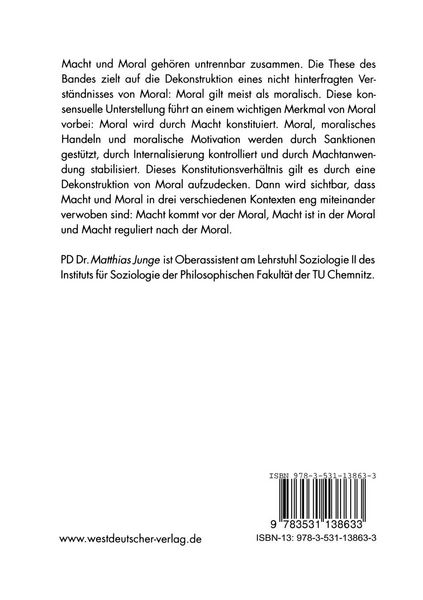Produktbild: Macht und Moral