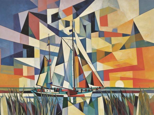 Produktbild: CALVENDO Puzzle Plattboden-Zweimaster vor untergehender Sonne | 1000 Teile Lege-Gr&ouml;&szlig;e 64x48cm Foto-Puzzle f&uuml;r gl&uuml;ckliche Stunden