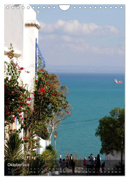 Produktbild: Sidi bou Sa&iuml;d - Die blaue Stadt Tunesiens (Wandkalender 2026 DIN A4 hoch), CALVENDO Monatskalender