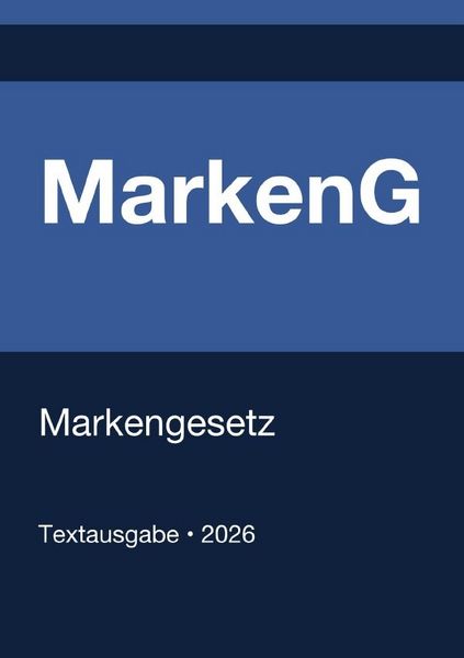 Produktbild: MarkenG - Markengesetz (Deutschland) 2026