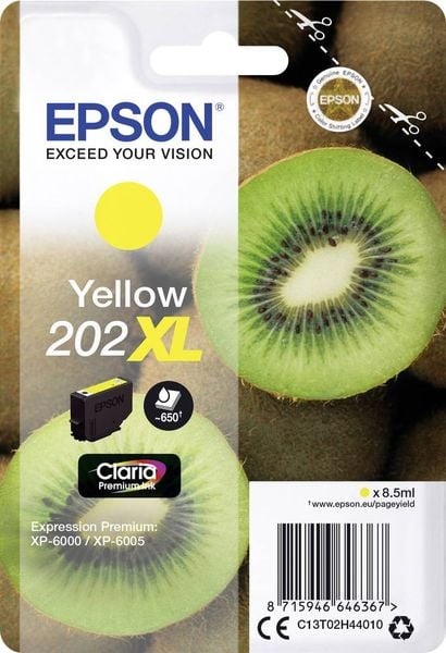 Epson Druckerpatrone T02H4, 202XL Original Gelb C13T02H44010