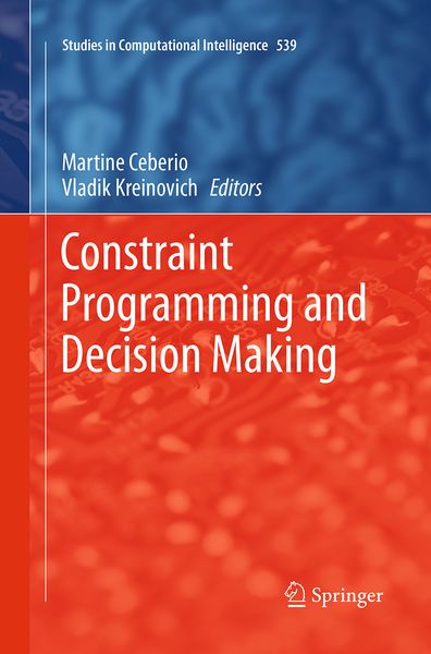 Produktbild: Constraint Programming and Decision Making
