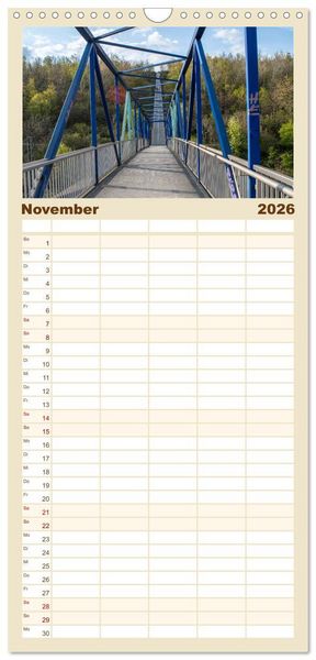 Produktbild: Familienplaner 2026 - Bottroper Stadtansichten mit 5 Spalten (Wandkalender, 21 x 45 cm) CALVENDO