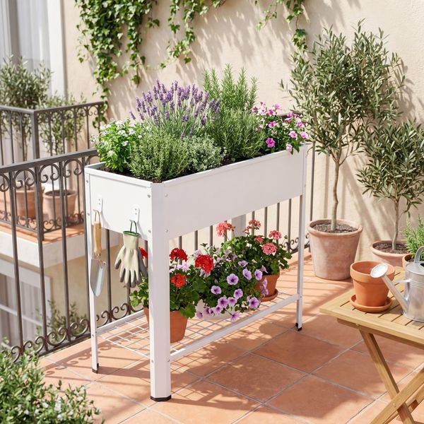 Produktbild: Metall Beet Pflanzkasten Hochbeet 80x35 Balora XL