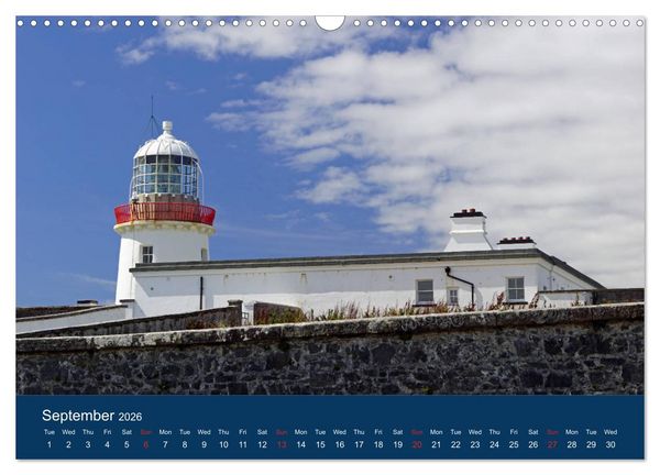 Produktbild: Irish Lighthouses - Beacons along Ireland's wild coast (Wall Calendar 2026 DIN A3 landscape), CALVENDO 12 Month Wall Calendar