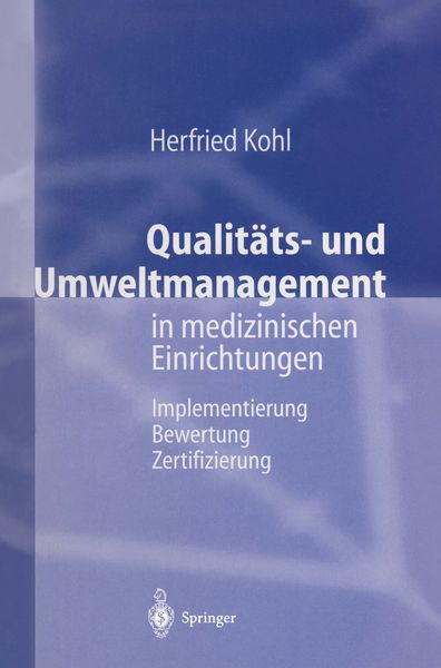 Produktbild: Qualit&auml;ts- und Umweltmanagement in medizinischen Einrichtungen