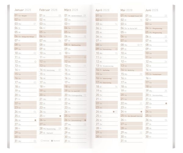 Produktbild: Monatskalender A6+ Pocket slim 2027