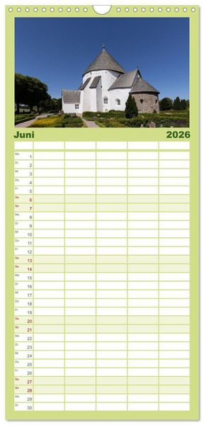 Produktbild: Familienplaner 2026 - Bornholm Juwel der Ostsee mit 5 Spalten (Wandkalender, 21 x 45 cm) CALVENDO
