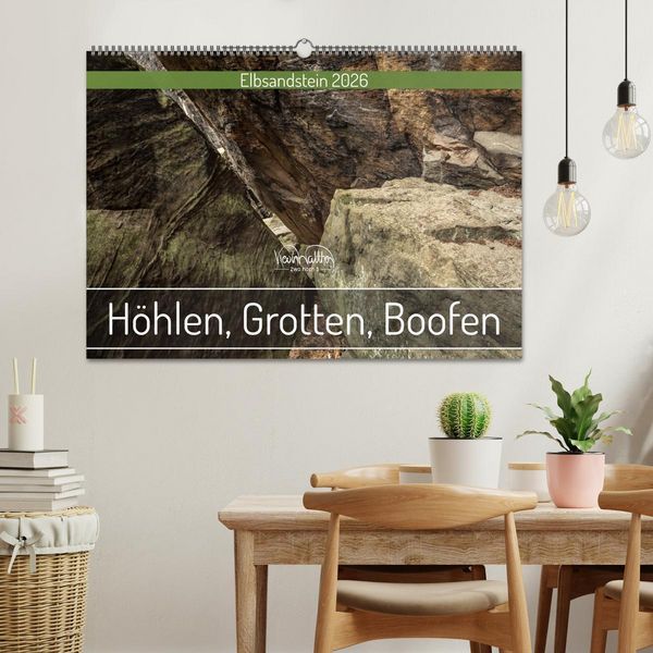 Produktbild: H&ouml;hlen, Grotten, Boofen - Elbsandstein (Wandkalender 2026 DIN A2 quer), CALVENDO Monatskalender