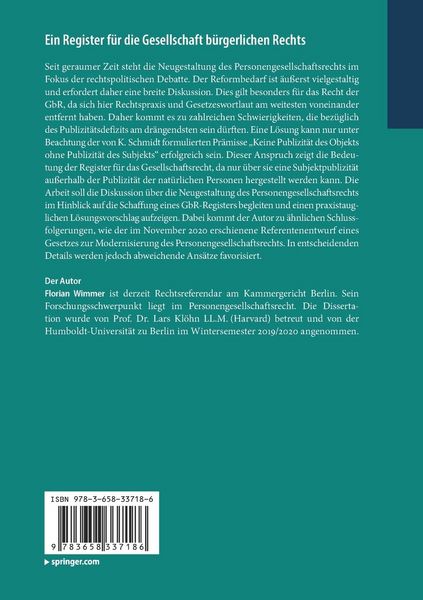 Produktbild: Ein Register f&uuml;r die Gesellschaft b&uuml;rgerlichen Rechts