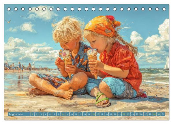 Produktbild: Am Wasser - Bei Sturm und Sonnenschein (Tischkalender 2026 DIN A5 quer), CALVENDO Monatskalender
