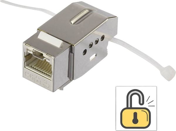 Renkforce RJ45-Einbaumodul mit Verriegelungsfunktion Keystone CAT 6 KSV10