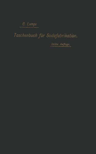 Produktbild: Taschenbuch f&uuml;r die Soda-, Pottasche- und Ammoniak-Fabrikation