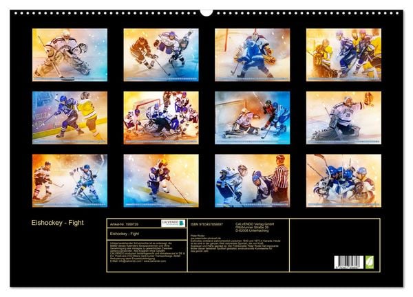 Produktbild: Eishockey - Fight (Wandkalender 2026 DIN A2 quer), CALVENDO Monatskalender
