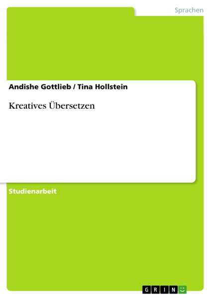 Produktbild: Kreatives &Uuml;bersetzen