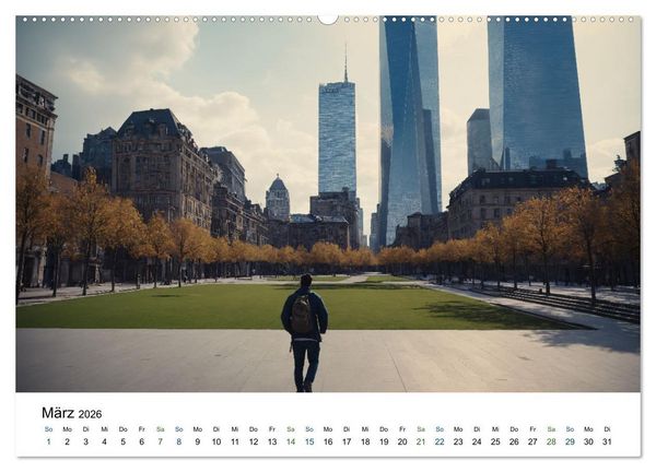 Produktbild: Einsamkeit in Architektur (Wandkalender 2026 DIN A2 quer), CALVENDO Monatskalender