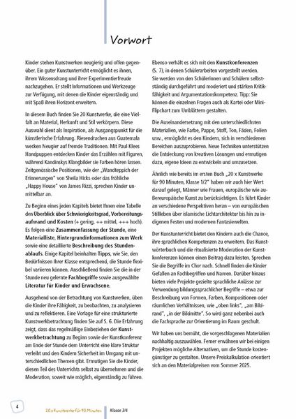 Produktbild: 20 x Kunstwerke f&uuml;r 90 Minuten - Klasse 3/4