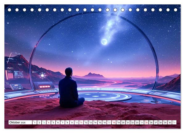 Produktbild: Neuer Morgen Mars (Tischkalender 2026 DIN A5 quer), CALVENDO Monatskalender