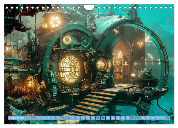 Produktbild: Steampunk Domizile (Wandkalender 2026 DIN A4 quer), CALVENDO Monatskalender