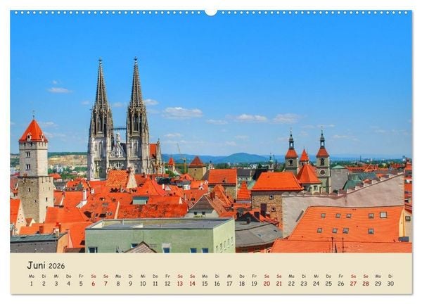 Produktbild: Regensburg. Du bist so sch&ouml;n (hochwertiger Premium Wandkalender 2026 DIN A2 quer), Kunstdruck in Hochglanz