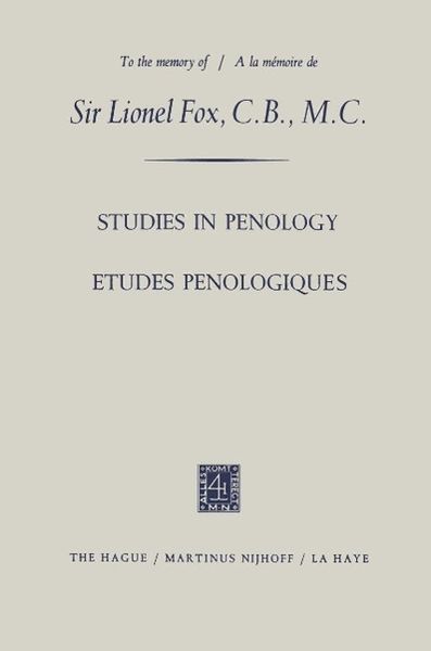 Produktbild: Etudes Penologiques Studies in Penology dedicated to the memory of Sir Lionel Fox, C.B., M.C. / Etudes Penologiques d&eacute;di&eacute;es &agrave; la m&eacute;moire de Sir Lionel