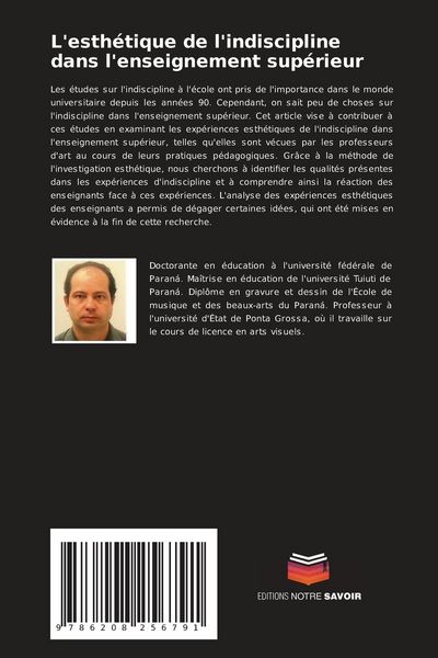 Produktbild: L'esth&eacute;tique de l'indiscipline dans l'enseignement sup&eacute;rieur