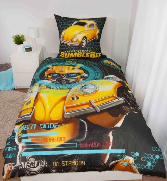 Produktbild: Transformers 4403207050 - Bumblebee Bettw&auml;sche, 80x80 cm + 135x200 cm, 100% Baumwolle