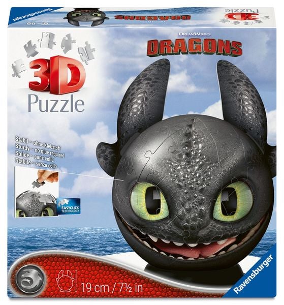 3D Charakter Puzzle-Ball Dragons Ohnezahn