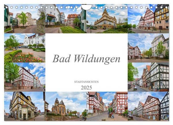 Bad Wildungen Stadtansichten (Wandkalender 2025 DIN A4 quer), CALVENDO Monatskalender