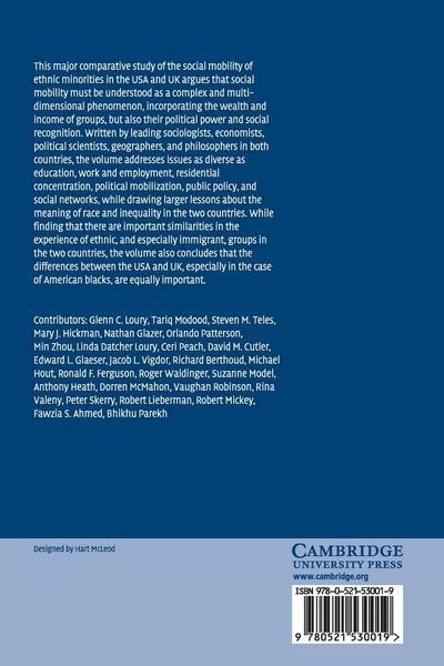 Produktbild: Ethnicity, Social Mobility, and Public Policy