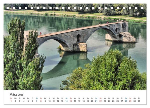 Produktbild: Avignon - Weltkulturerbe der UNESCO (Tischkalender 2026 DIN A5 quer), CALVENDO Monatskalender